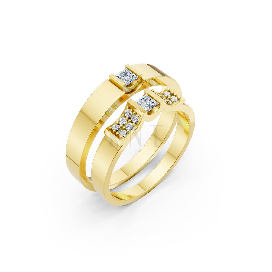 Nhẫn cưới S230 Vàng Gold thiết kế tinh tế, sang trọng