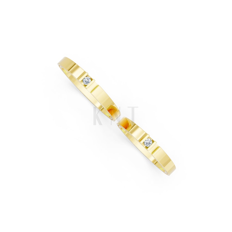 Nhẫn cưới S232 Vàng Gold vàng 10K/14K/18K/607 cao cấp, thanh lịch