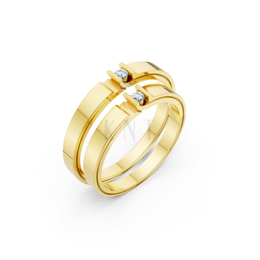 Nhẫn cưới S232 Vàng Gold thiết kế tinh tế, sang trọng