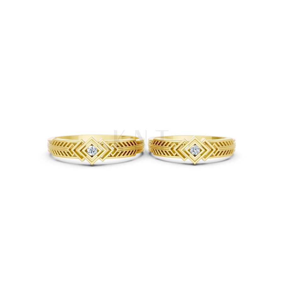 Nhẫn cưới S236 Vàng Gold vàng 10K/14K/18K/607 cao cấp, thanh lịch