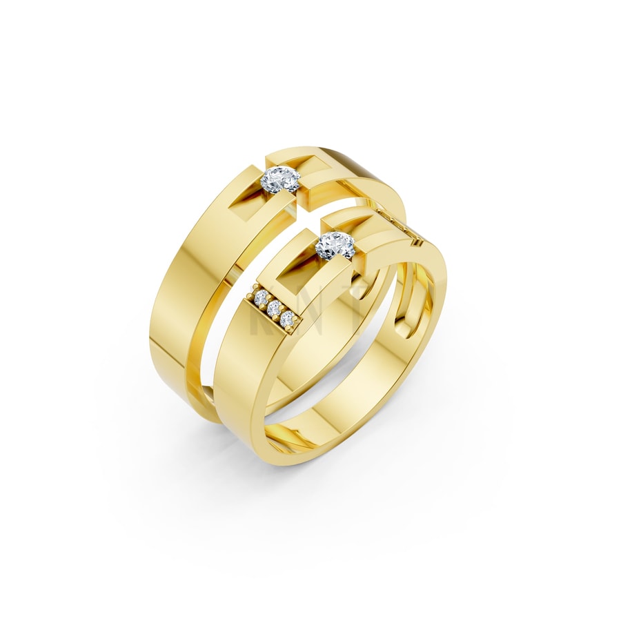 Nhẫn Cưới S69 Vàng Gold thiết kế tinh tế, sang trọng