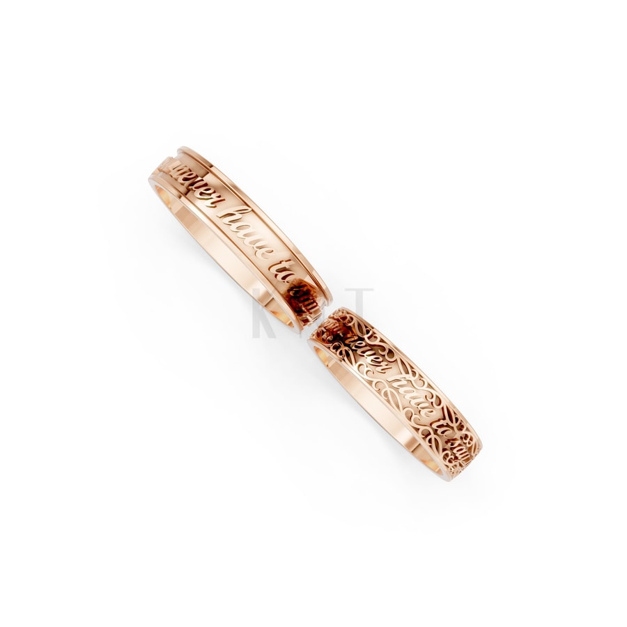 Nhẫn cưới TG24 vàng hồng Rose Gold phong cách trẻ trung, nổi bật