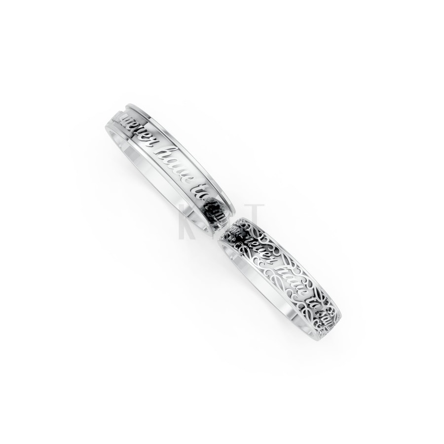 Nhẫn cưới TG24 vàng trắng White Gold kiểu dáng cá tính, hiện đại