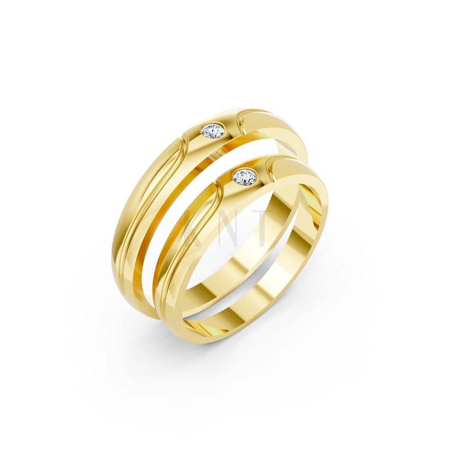 Nhẫn cưới TG9 Vàng Gold thiết kế tinh tế, sang trọng