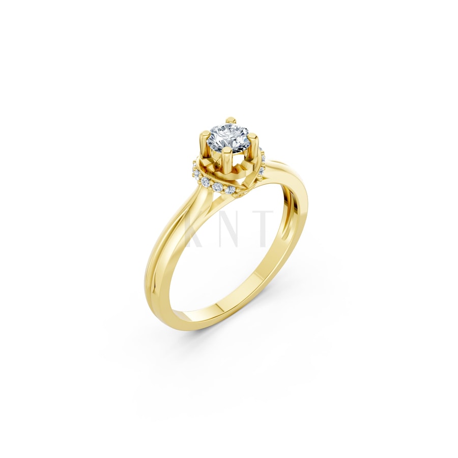 Nhẫn đính hôn R452 Vàng Gold thiết kế tinh tế, sang trọng