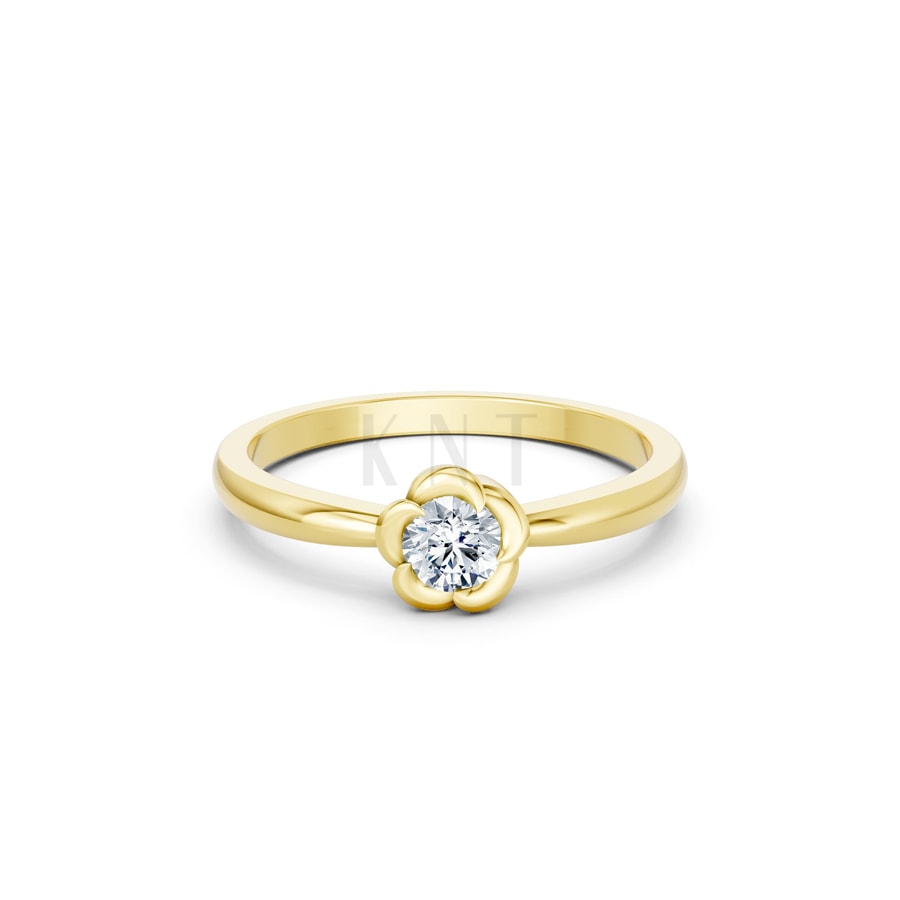 Nhẫn đính hôn R461 Vàng Gold vàng 10K/14K/18K/607 cao cấp, thanh lịch