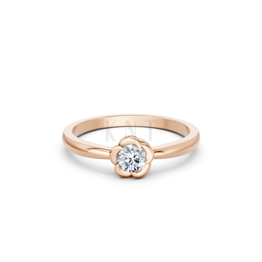 Nhẫn đính hôn R461 vàng hồng Rose Gold vàng đẹp, kiểu dáng trẻ trung, độc đáo