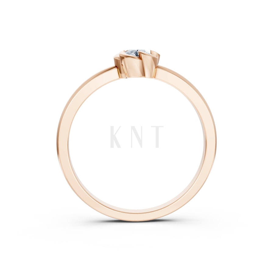 Nhẫn đính hôn R461 vàng hồng Rose Gold thiết kế đối xứng, phong cách, ấn tượng