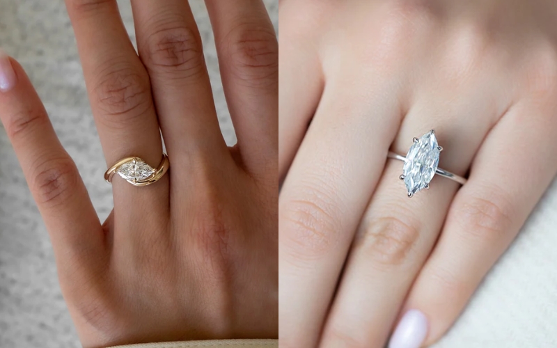 Chọn nhẫn kim cương marquise theo dáng bàn tay