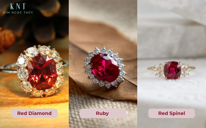 Kim cương đỏ, Ruby và Spinel đỏ